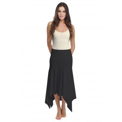 Jupe longue asymétrique en modal KYM