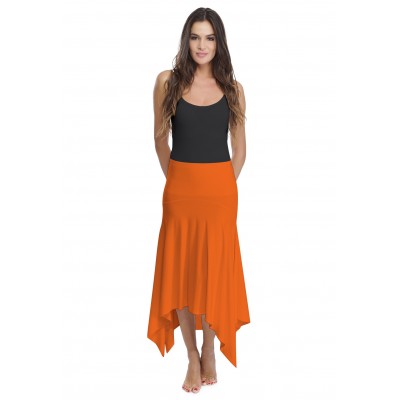 Jupe longue asymétrique en modal KYM