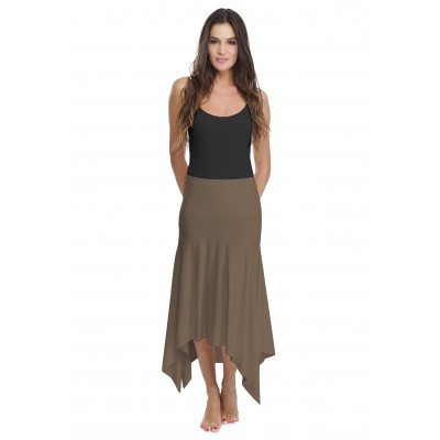 Jupe longue asymétrique en modal KYM