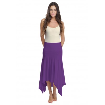 Jupe longue asymétrique en modal KYM