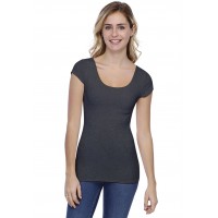 T-shirt col danseuse manches courtes capes en modal ROXANE02