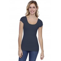 T-shirt col danseuse manches courtes capes en modal ROXANE02