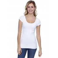T-shirt col danseuse manches courtes capes en modal ROXANE02