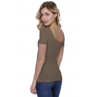 T-shirt col danseuse manches courtes en modal ROXANE03