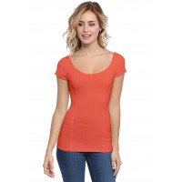 T-shirt avec surpiqures manches courtes en modal CATE02