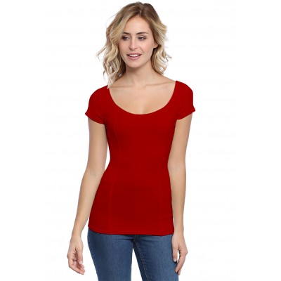 T-shirt avec surpiqures manches courtes en modal CATE02