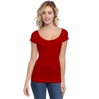 T-shirt avec surpiqures manches courtes en modal CATE02