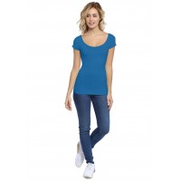 T-shirt avec surpiqures manches courtes en modal CATE02