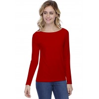 T-shirt coupe droite col bateau doublé devant en modal BINO05