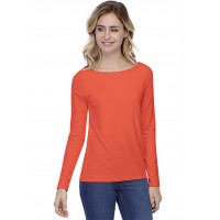 T-shirt coupe droite col bateau doublé devant en modal BINO05