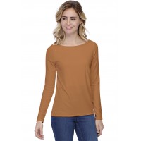 T-shirt coupe droite col bateau doublé devant en modal BINO05