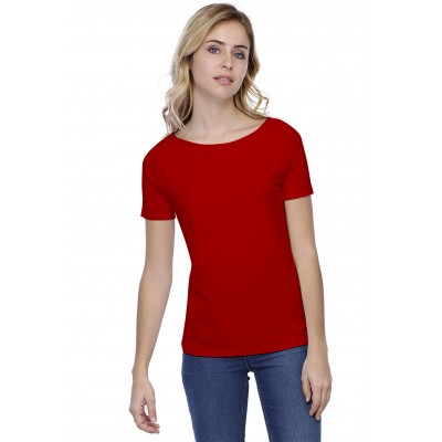 T-shirt coupe droite col bateau doublé devant en modal BINO03