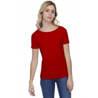 T-shirt coupe droite col bateau doublé devant en modal BINO03