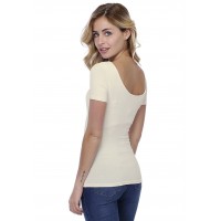 T-shirt col danseuse manches courtes en modal ROXANE03