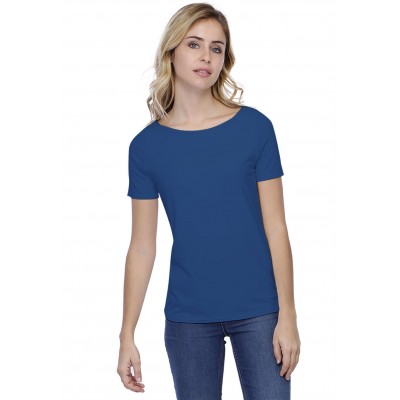 T-shirt coupe droite col bateau doublé devant en modal BINO03