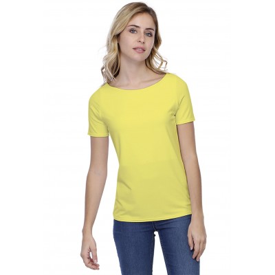 T-shirt coupe droite col bateau doublé devant en modal BINO03