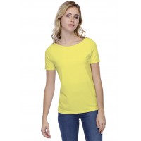 T-shirt coupe droite col bateau doublé devant en modal BINO03
