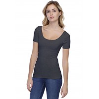 T-shirt col danseuse manches courtes en modal ROXANE03