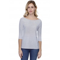 T-shirt coupe droite col bateau doublé devant en modal BINO03