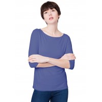 T-shirt coupe droite col bateau doublé devant en modal BINO03