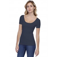 T-shirt col danseuse manches courtes en modal ROXANE03