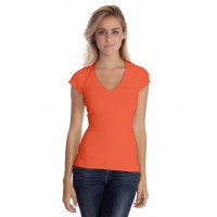 T-shirt col V manche courte cape en modal SYLVIA02