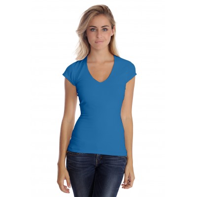T-shirt col V manche courte cape en modal SYLVIA02