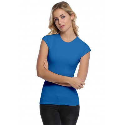 T-shirt ras du cou doublé devant manches courtes capes en modal KATIA02