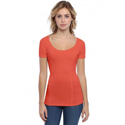 T-shirt avec surpiqures manches courtes en modal CATE03