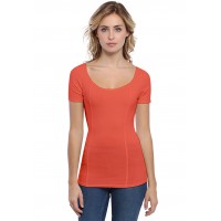 T-shirt avec surpiqures manches courtes en modal CATE03