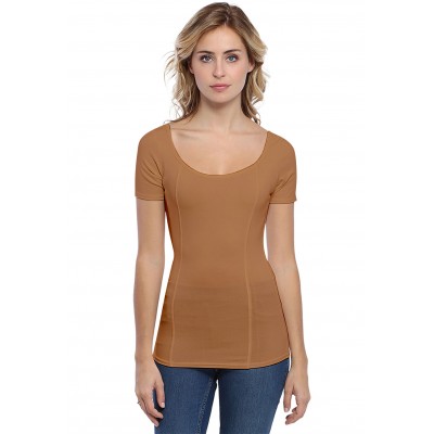 T-shirt avec surpiqures manches courtes en modal CATE03