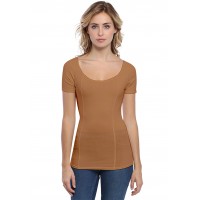 T-shirt avec surpiqures manches courtes en modal CATE03