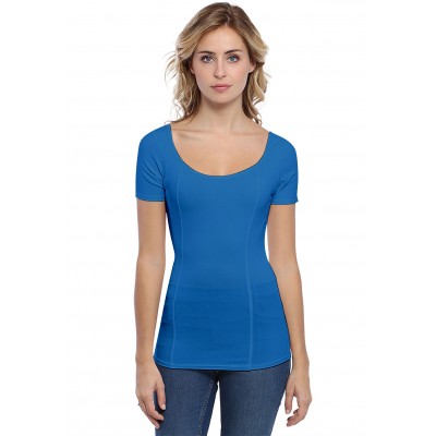 T-shirt avec surpiqures manches courtes en modal CATE03