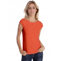 T-shirt col bateau manches courtes capes en modal DOMI02