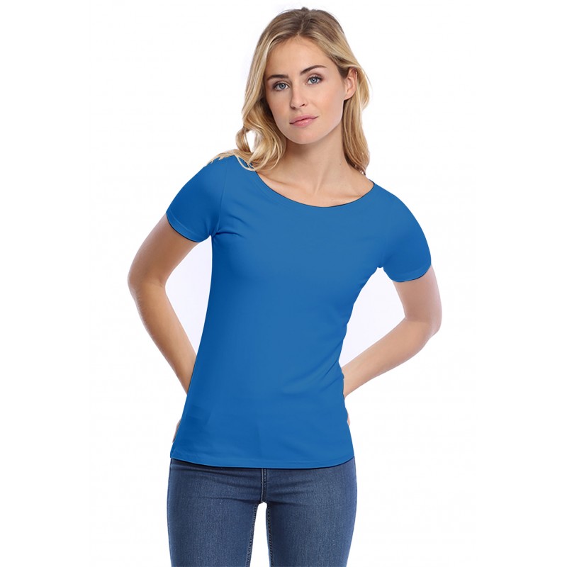 T-shirt col bateau manches courtes courtes en modal DOMI03 T-shirt col bateau manches courtes courtes en modal DOMI03