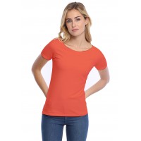 T-shirt col bateau manches courtes courtes en modal DOMI03