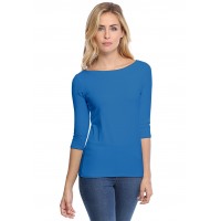T-shirt col bateau manches 3-4 en modal DOMI04
