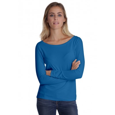T-shirt col bateau manches longues en modal DOMI05