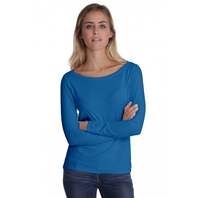 T-shirt col bateau manches longues en modal DOMI05 T-shirt col bateau manches longues en modal DOMI05