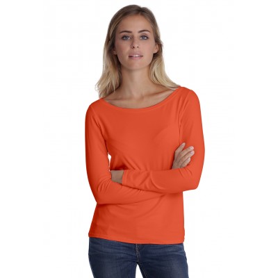 T-shirt col bateau manches longues en modal DOMI05