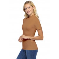 Tee-shirt col montant et manches courtes en modal PENNY03