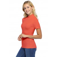Tee-shirt col montant et manches courtes en modal PENNY03
