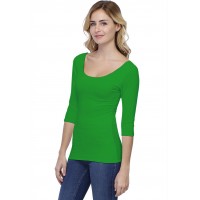 T-shirt col danseuse manches 3-4 en modal ROXANE04