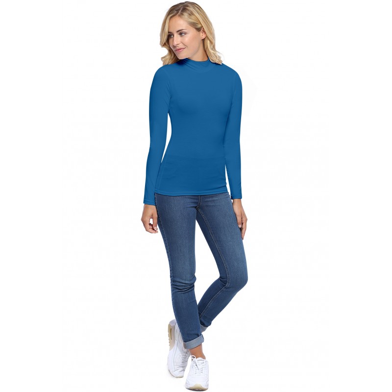 Tee-shirt col montant manches longues en modal PENNY05 Tee-shirt col montant manches longues en modal PENNY05