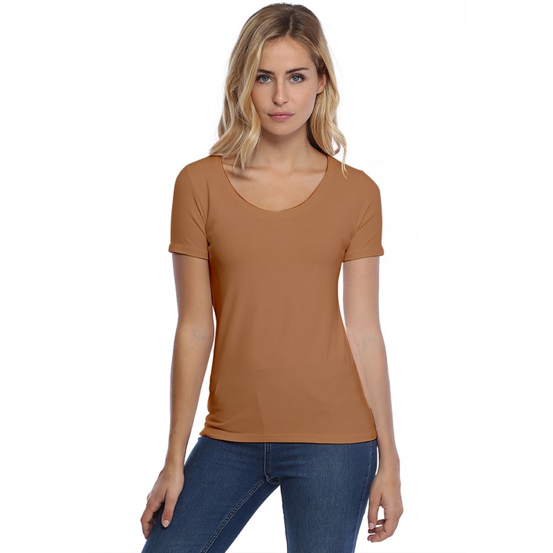 T-shirt col rond manches courtes en modal JOE03 T-shirt col rond manches courtes en modal JOE03