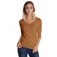 T-shirt col rond manches 3-4 en modal JOE04