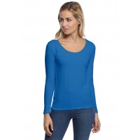 T-shirt col rond bande rapportée manches longues en modal JOE05