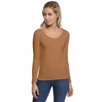T-shirt col rond bande rapportée manches longues en modal JOE05