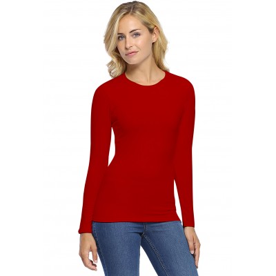 T-shirt col rond manches longues en modal KATIA05