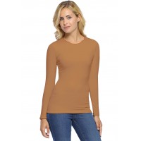 T-shirt col rond manches longues en modal KATIA05